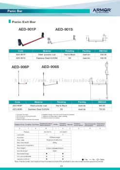 Armor Panic Exit Bar