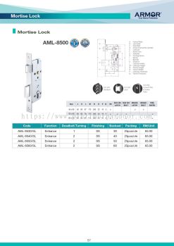 Armor Mortise Lock