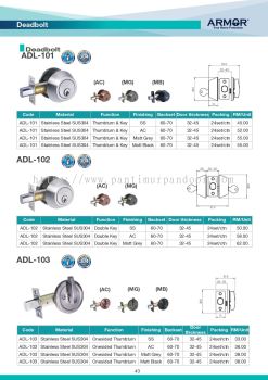 Armor Deadbolt Lockset