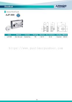 Armor Deadbolt Jimmy Proof Lock