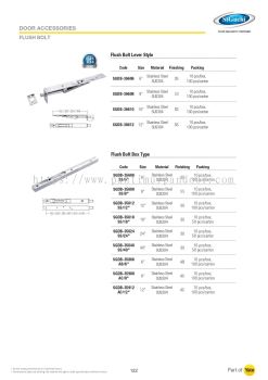 St Guchi Door Accessories (Flush Bolt)