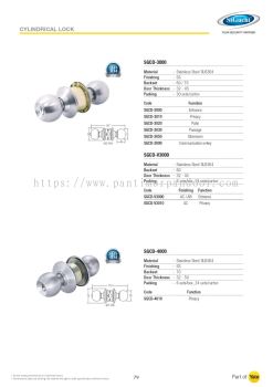 St Guchi Cylindrical Lockset SUS 304