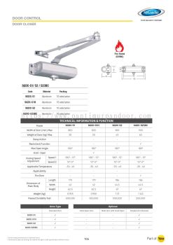 St Guchi Door Accessories (Door Closer) Fire Rated