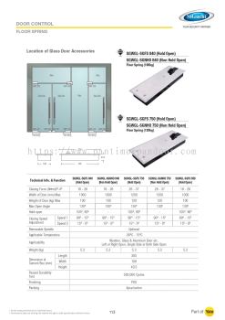 St Guchi Door Accessories (Floor Spring)