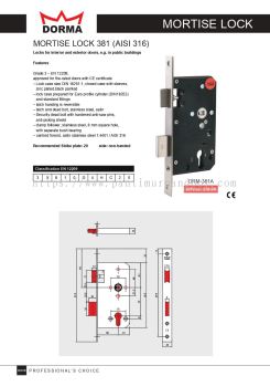 DORMA Mortise Lock