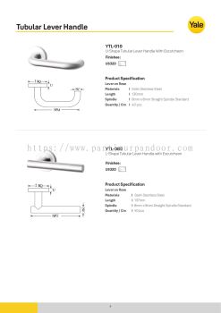 Yale Tubular Lever Handle Lockset