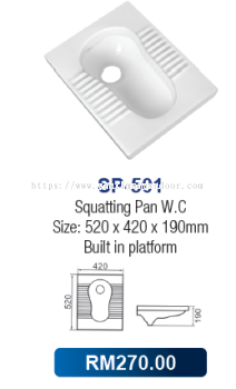 Saniware Squatting Pan WC 501