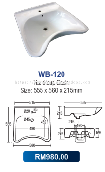 Saniware Handicap Basin 120