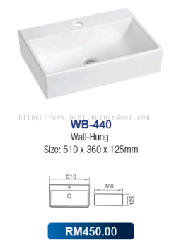 Saniware Wall Hung Basin 440