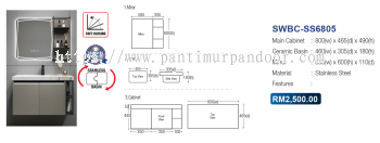 Saniware Bathroom Cabinet 6805