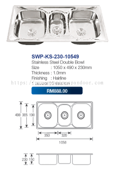 Saniware Topmount Sink 10549