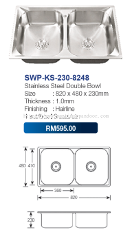 Saniware Topmount Sink 8248