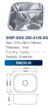 Saniware Topmount Sink 4136