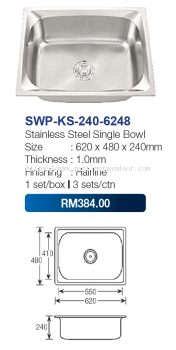 Saniware Topmount Sink 6248