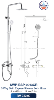 Saniware 3 Way Shower Set Mixer 9013