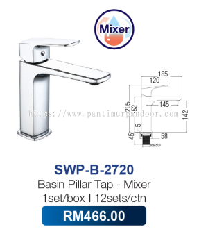 Saniware Basin Pillar Tap Mixer 2720