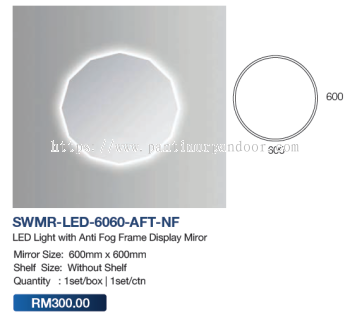 Saniware Anti Fog Frame Mirror LED 6060