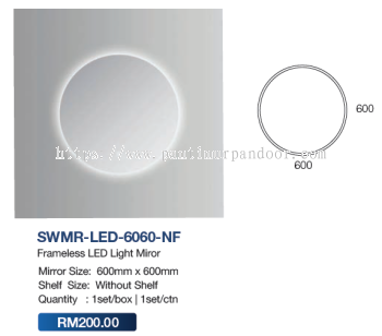 Saniware Frameless Mirror LED 6060