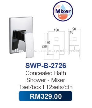 Saniware Concealed Bath Shower Mixer 2726