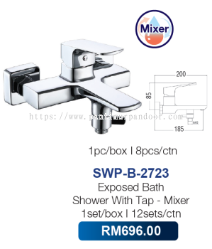 Saniware Exposed Bath Shower with Tap Mixer 2723