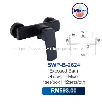 Saniware Exposed Bath Shower Mixer 2624