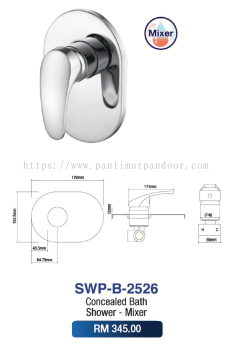 Saniware Concealed Bath Shower Mixer 2526