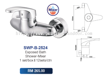 Saniware Exposed Bath Shower Mixer 2524