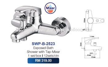 Saniware Exposed Bath Shower with Tap Mixer 2523