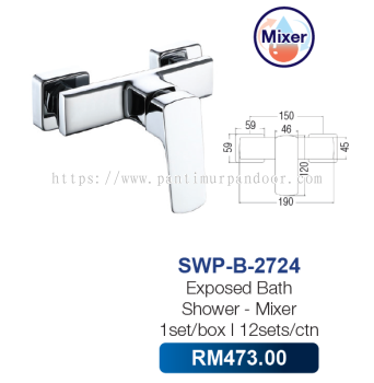 Saniware Exposed Bath Shower Mixer 2724