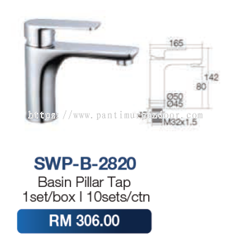 Saniware Basin Pillar Tap 2820 SS