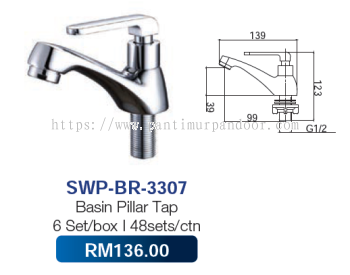 Saniware Basin Pillar Tap 3307