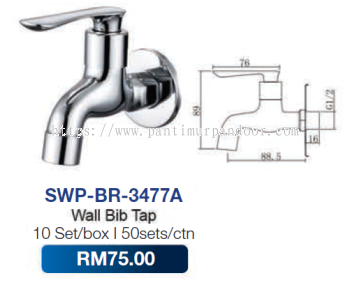 Saniware Wall Bib Tap 3477A