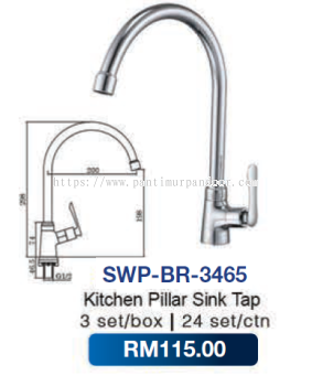 Saniware Kitchen Pillar Sink Tap 3465