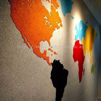 Colorful Simple Mapping Cotton Wall Decoration