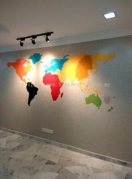 Customized Colorful Mapping Cotton Wall Decoration