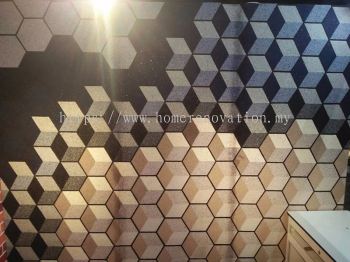 Call Now- Hexagon Decoration On Wall With Cotton Wall.