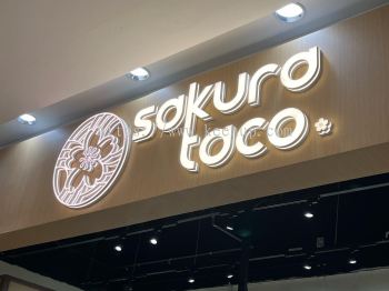 3D LED Printing Lettering | Sakura Taco | Aeon Station 18 | Ipoh, Perak