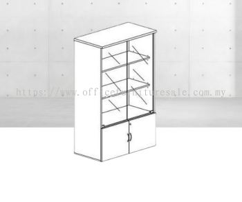 SOSM/SG High Book Shelf Glass Door Cabinet w/o base (RM 400.00/unit)