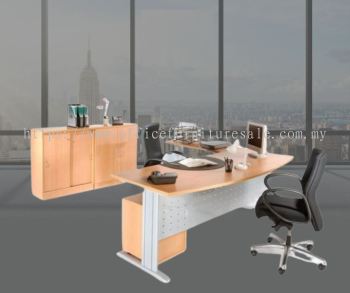 SOSM/CITY WRITING 5' x 6' L-SHAPE TABLE WITH CABINET (RM 1,790.00/SET)