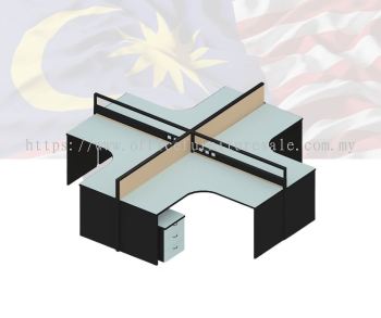 SOSM/WW3A (5' L-SHAPE TABLE) CLUSTER OF 4 WORKSTATION (RM 3,000.00/UNIT)