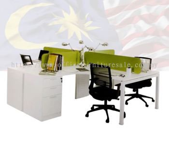 SOSM/ECOLAND (5' L-SHAPE TABLE) CLUSTER OF 4 WORKSTATION (RM 4,550.00/SET) *Contact 017 842 7687