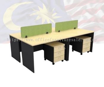 SOSM/AMBER (4' TABLE) CLUSTER OF 4 WORKSTATION (RM 1,490.00/SET) *Contact 017 842 7687*