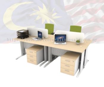 SOSM/HILL (4' TABLE) CLUSTER OF 4 WORKSTATION (RM 3,450.00/SET) *Contact 017 842 7687*