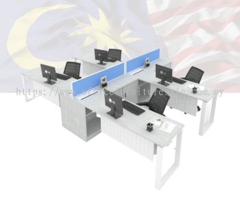 SOSM/OLIVE (4' TABLE) CLUSTER OF 4 WORKSTATION (RM 4,590.00/SET) 