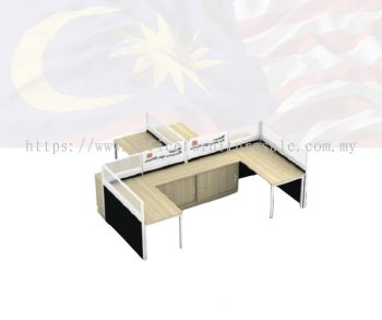 SOSM/EASTERN (5' TABLE) CLUSTER OF 4 WORKSTAION (RM 5,390.00/SET) *Contact 017 842 7687*