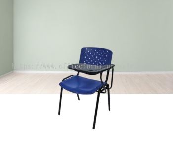 SOSM/605 PLASTIC CHAIR WITH TABLET ~EPOXY BLACK LEG (RM 155.00/UNIT)