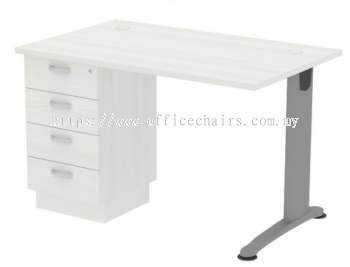 Standard Table C/W Fixed Pedestal 4D | Office Table IP3SW-4D