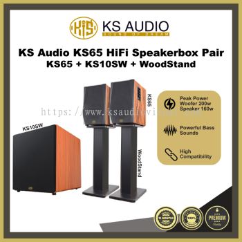 KS AUDIO KS65 HIFI Bookshelf Karaoke Speaker / KS10SW Subwoofer HiFi ACTIVE SPEAKER FOR JAZPIPER Plus V3 Voice