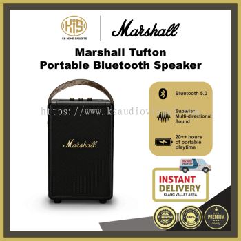 [KS HOME OFFICIAL] Marshall Tufton Bluetooth Speaker Black & Brass portable Bluetooth speaker BLUETOOTH 5.0