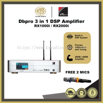 dBpro RX2000i / RX1000i 3 in 1 DSP amplifier With One Pair RX900 High Quality UHF MIC